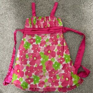 Jessie Girl Pink Floral Full Length Maxi Dress Girl's‎ Size 10